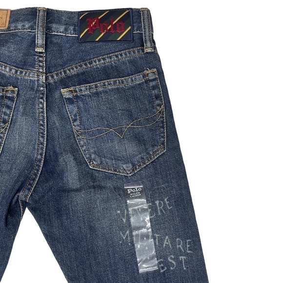 NEW! Polo Ralph Lauren Tynan Sullivan Slim Graffiti Patch Jeans BOYS 8 - Picture 12 of 14